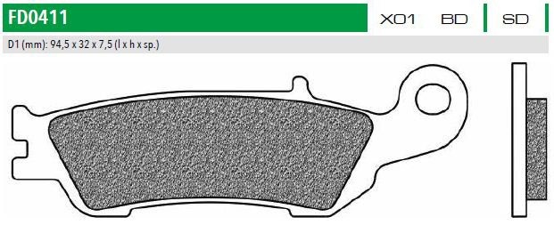 Newfren FD0411SD Тормозные колодки дисковые OFFROAD DIRT SINTER (FDB2219)
