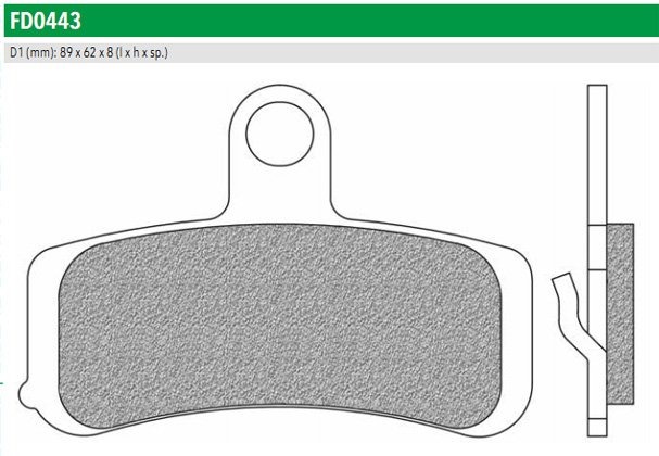 Newfren FD0443SH Тормозные колодки дисковые ROAD HD SINTER (FDB2250ST)