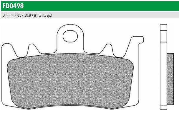 Newfren FD0498TS Тормозные колодки дисковые ROAD TOURING SINTERED (FDB2265ST)