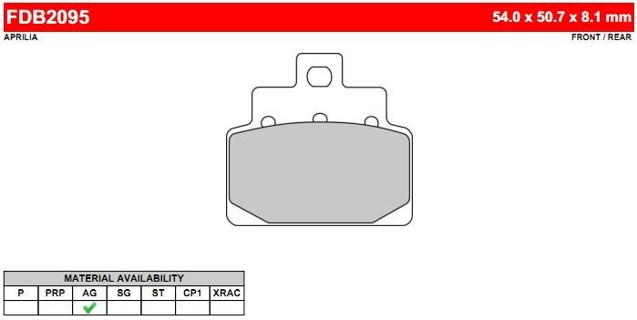 Ferodo FDB2095EF Тормозные колодки дисковые