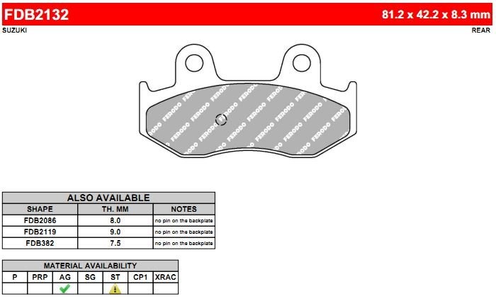 Ferodo FDB2132EF Тормозные колодки дисковые