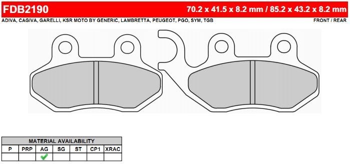 Ferodo FDB2190EF Тормозные колодки дисковые