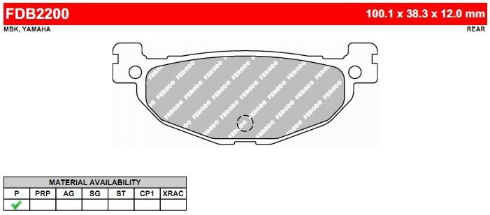 Ferodo FDB2200SM Тормозные колодки дисковые
