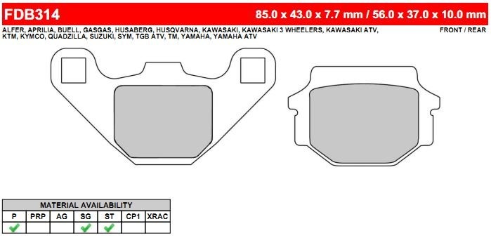 FDB314SG Ferodo тормозные колодки