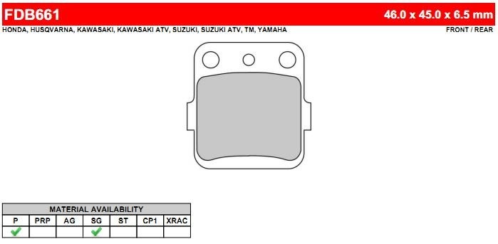 FDB661P Ferodo тормозные колодки