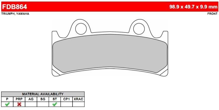 FDB864CP911 Ferodo тормозные колодки