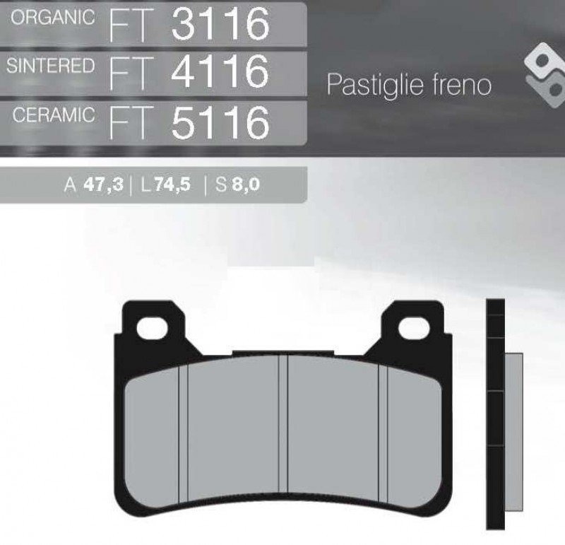 Тормозные колодки Brenta FT 4116