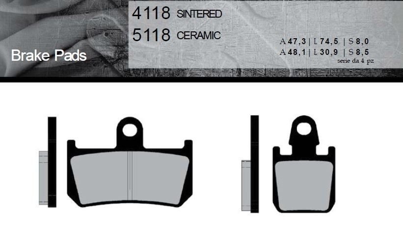 Тормозные колодки Brenta FT 4118
