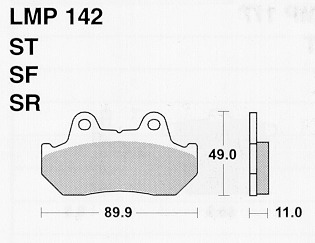 Колодки дискового тормоза AP Racing LMP142 SR (FDB244 / FA069)