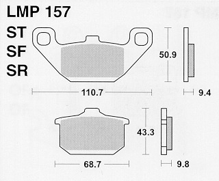 Колодки дискового тормоза AP Racing LMP157 SR (FDB339 / FA085)