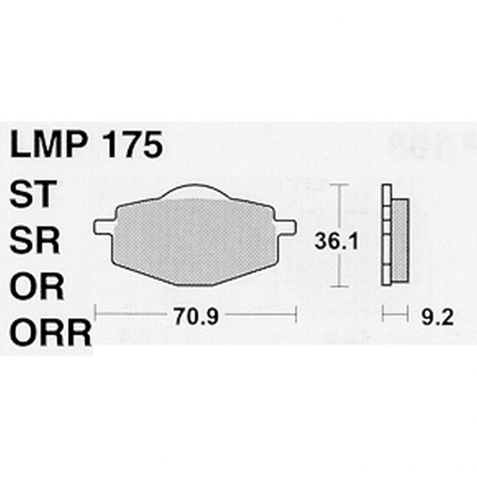 Колодки дискового тормоза AP Racing LMP175 ST (FDB383 / FA101)