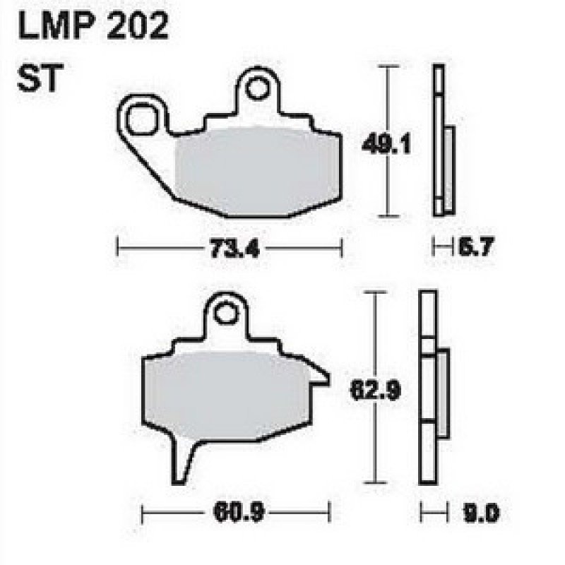 Колодки дискового тормоза AP Racing LMP202 ST (FDB494 / FA130)