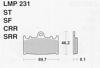 Колодки дискового тормоза AP Racing LMP231 STR (FDB574 / FA158)