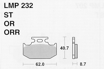 Колодки дискового тормоза AP Racing LMP232 ST (FDB659 / FA152)