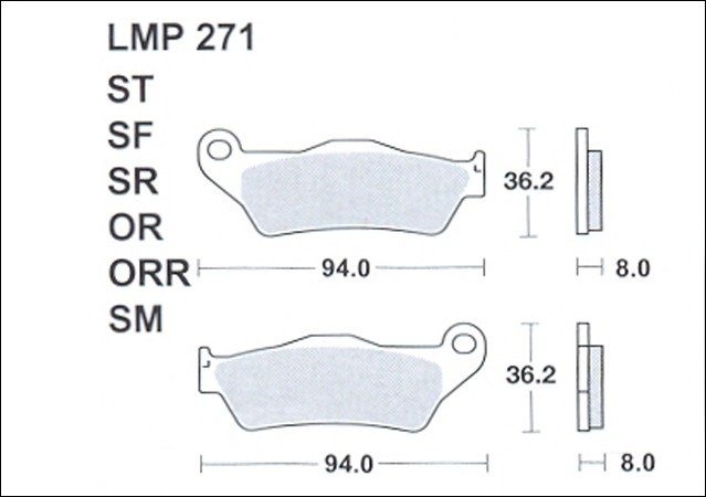 Колодки дискового тормоза AP Racing LMP271 ST (FDB2018 / FA181 / FA245)