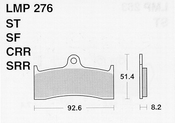 Колодки дискового тормоза AP Racing LMP276 STR (FDB2036 / FA424)