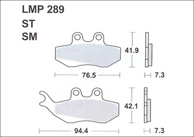 Колодки дискового тормоза AP Racing LMP289 ST (FDB677 / FA194)