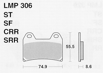 Колодки дискового тормоза AP Racing LMP306 CRR (SBS 706DC / FDB2099 / FA244)