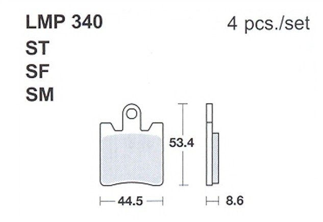 Колодки дискового тормоза AP Racing LMP340 SF (FDB2085 / FA423)