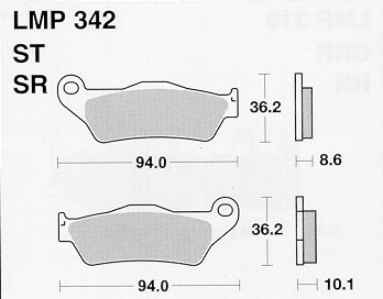 Колодки дискового тормоза AP Racing LMP342 ST (FDB2039 / FDB2018 / FA181 / FA245)