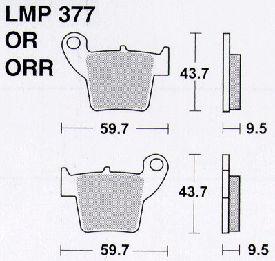 Колодки дискового тормоза AP Racing LMP377 OR (FDB2139 / FA346)