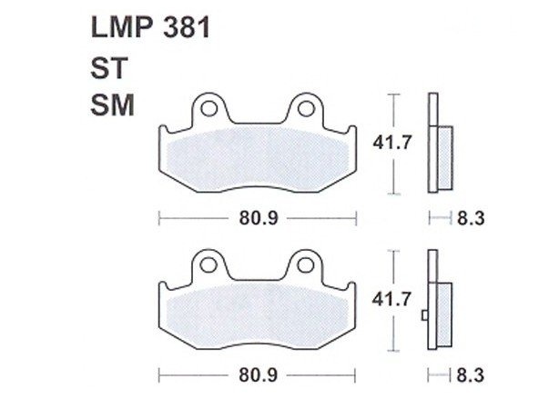 Колодки дискового тормоза AP Racing LMP381 SM (FDB2132 / FDB2086 / FA092 / FA323)