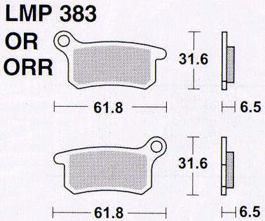 Колодки дискового тормоза AP Racing LMP383 OR (FDB2157 / FA357)
