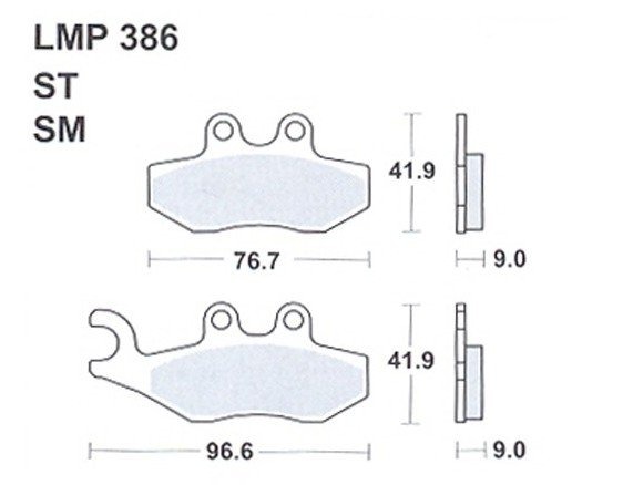 Колодки дискового тормоза AP Racing LMP386 SM (FDB2142 / FA353)