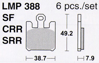 Колодки дискового тормоза AP Racing LMP388 SF (FDB2164 / FDB2203 / FA369)