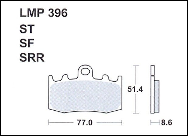 AP Racing Тормозные колодки LMP396 SF (FDB2125 / FA335)