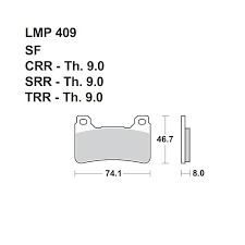 Колодки дискового тормоза AP Racing LMP409 CRR (SBS 809DC / FDB2205 / FA390)
