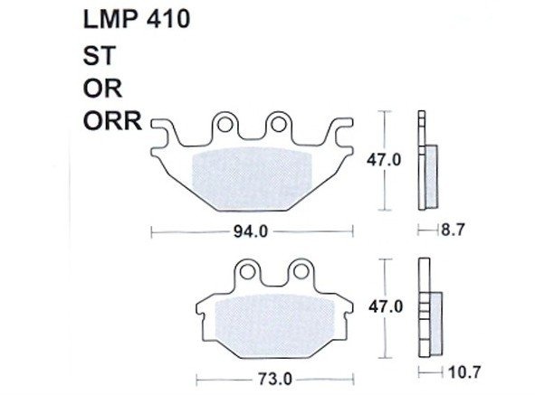 Колодки дискового тормоза AP Racing LMP410 OR (FDB2184 / FA377)
