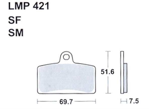 Колодки дискового тормоза AP Racing LMP421 SF (FDB2201 / FA062 / FA399)