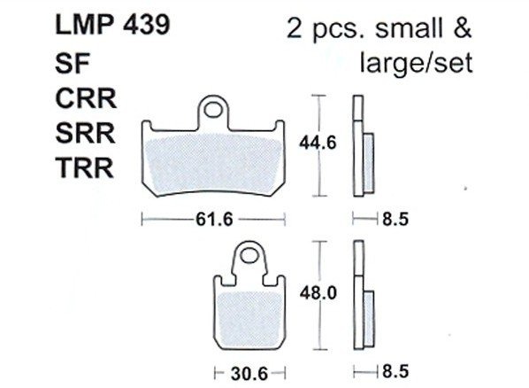 Колодки дискового тормоза AP Racing LMP439 CRR (FDB2217 / FA442)