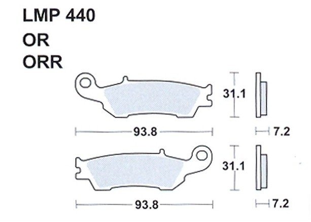 Колодки дискового тормоза AP Racing LMP440 ORR (FDB2219 / FA450)