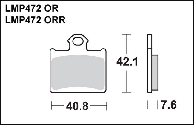 Колодки дискового тормоза AP Racing LMP472 OR (FDB2257 / FA602)