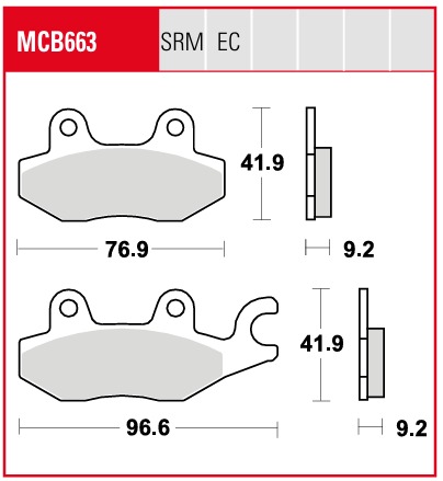 Тормозные колодки для мотоциклов Lucas TRW MCB663