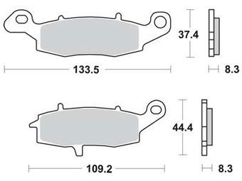 Тормозные колодки дисковые Lucas TRW – MCB681TRQ