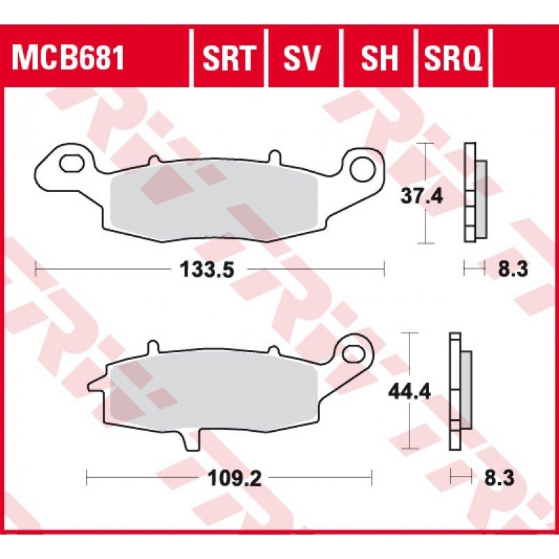 Тормозные колодки Lucas TRW – MCB681SRT