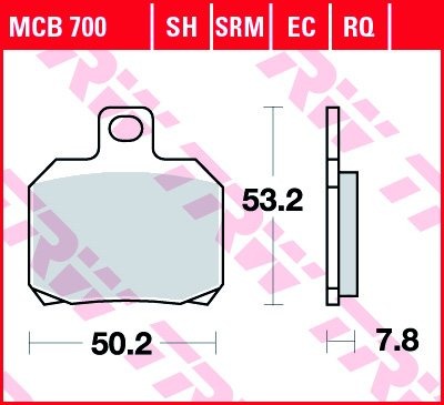 Тормозные колодки Lucas TRW – MCB700EC