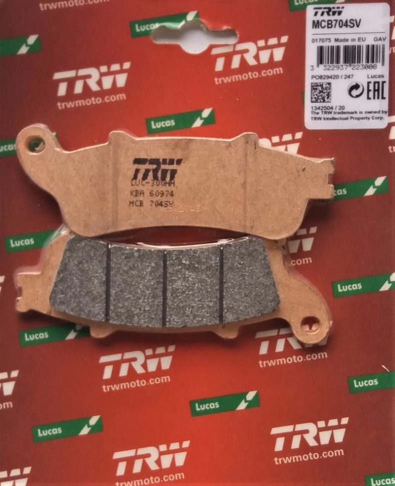 Тормозные колодки Lucas TRW – MCB704SV