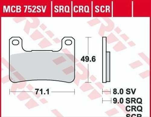Тормозные колодки Lucas TRW – MCB752SRT