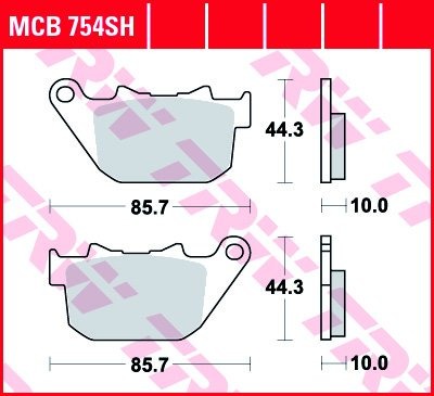 Тормозные колодки для мотоциклов Lucas TRW MCB754SH