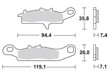 Тормозные колодки для мотоциклов Lucas TRW MCB757RSI