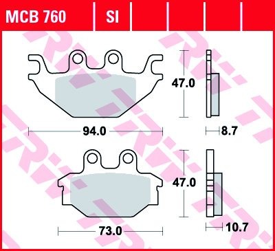 Тормозные колодки Lucas TRW – MCB760