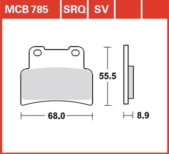Тормозные колодки Lucas TRW – MCB785SV
