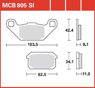 Тормозные колодки Lucas TRW – MCB805SI