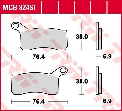 Тормозные колодки для мотоциклов Lucas TRW MCB824SI