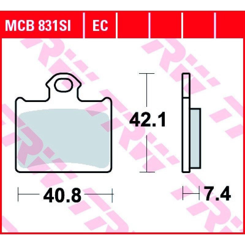 Тормозные колодки для мотоциклов Lucas TRW MCB831SI