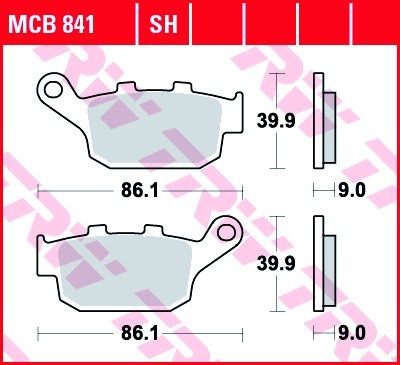 Тормозные колодки для мотоциклов Lucas TRW MCB841